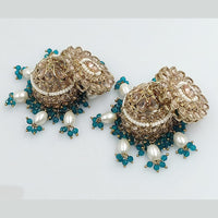 SNERA Gold Plated Crystal Stone Jhumki Earrings