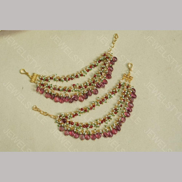 SNERA Gold  Plated Beads  And Pearl Kanchain