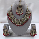 SNERA  Gold Plated  Kundan Stone & Beads Necklace Set