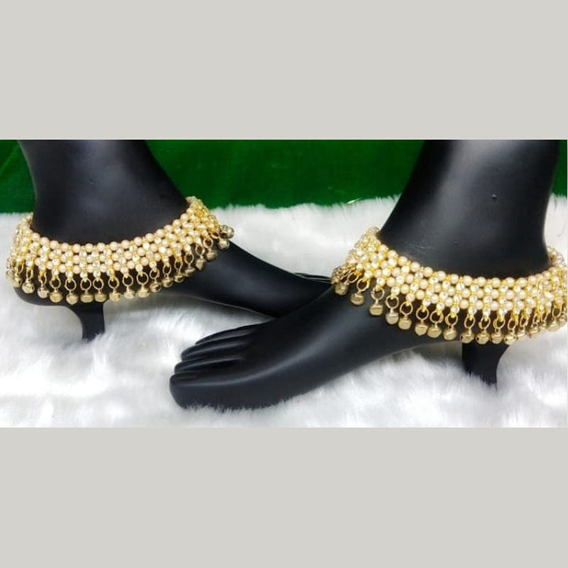 SNERA Gold Plated Austrian Stone And Pearls Payal