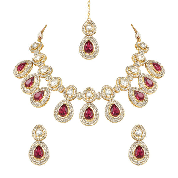 SNERA Gold Plated Austrian Stone Necklace Set