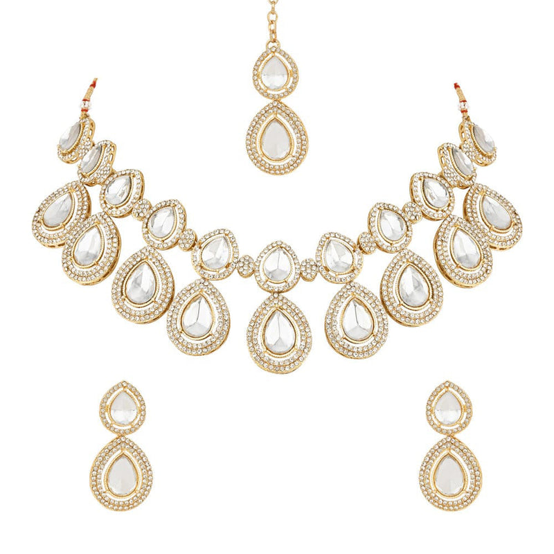 SNERA Gold Plated Austrian Stone Necklace Set