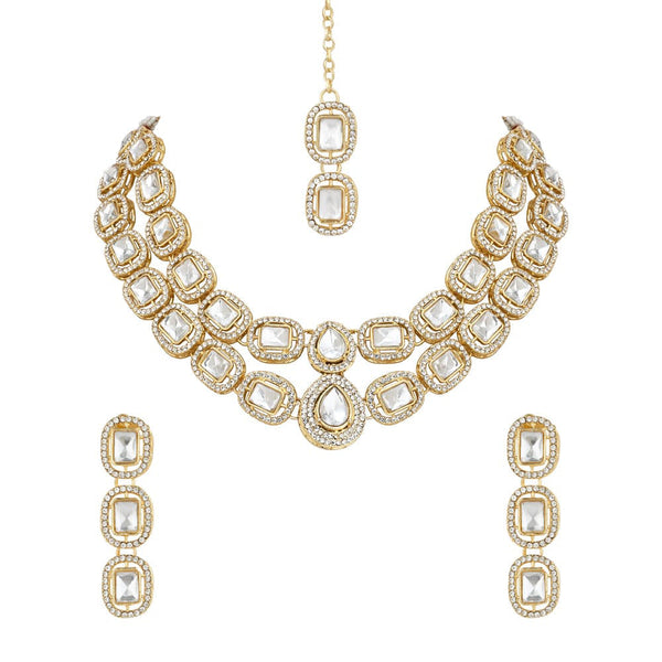 SNERA Gold Plated Austrian Stone Necklace Set