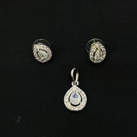 SNERA Silver Plated Austrian Stone Pendant Set