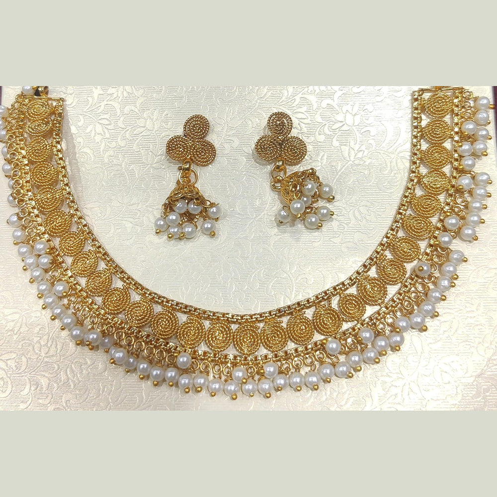 SNERA Gold Plated Pearl  Necklace Set