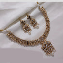 SNERA Gold Plated Kundan Stone And Beads Necklace Set