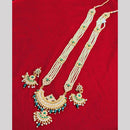 SNERA Gold Plated Kundan Stone And Beads Necklace Set
