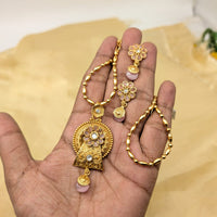SNERA Silver Plated Pota Stone Pendant Set