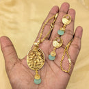 SNERA Silver Plated Pota Stone Pendant Set