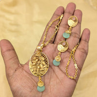 SNERA Silver Plated Pota Stone Pendant Set