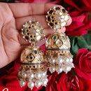 SNERA Gold Plated designer Mirror Jhumkis Earrings