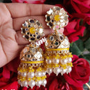 SNERA Gold Plated designer Mirror Jhumkis Earrings