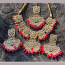 SNERA Gold Plated Kundan And Beads Choker Necklace Set