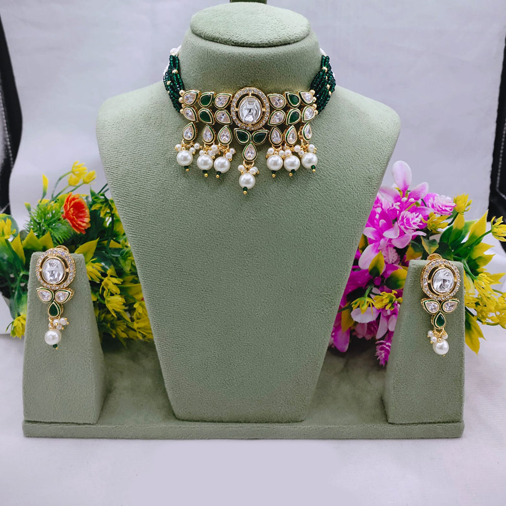 SNERA Crystal And Austrain Stone Beads Choker Necklace Set