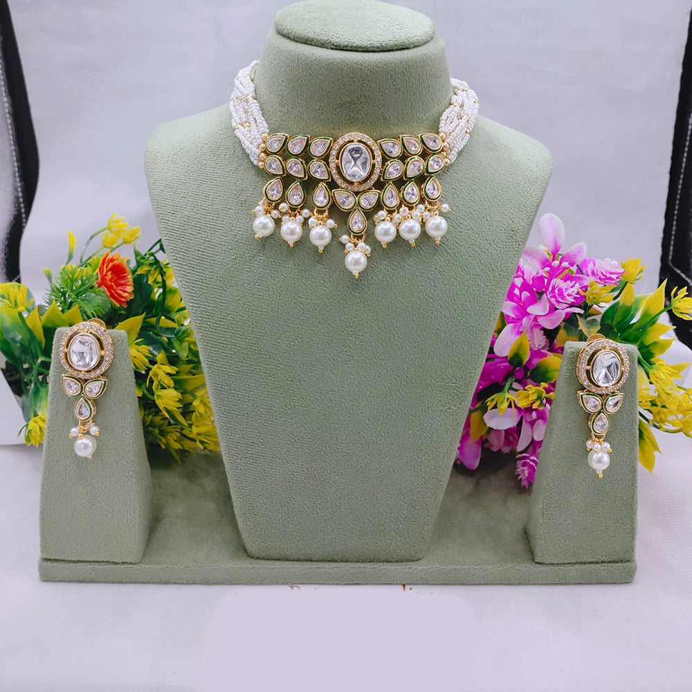 SNERA Crystal And Austrain Stone Beads Choker Necklace Set