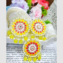 SNERA Traditional Handcrafted Earrings – Meenakari Design with Pearls