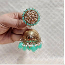 SNERA Designer Ethnic Jhumka Earrings – Crystal Stones with Pearls & Beads