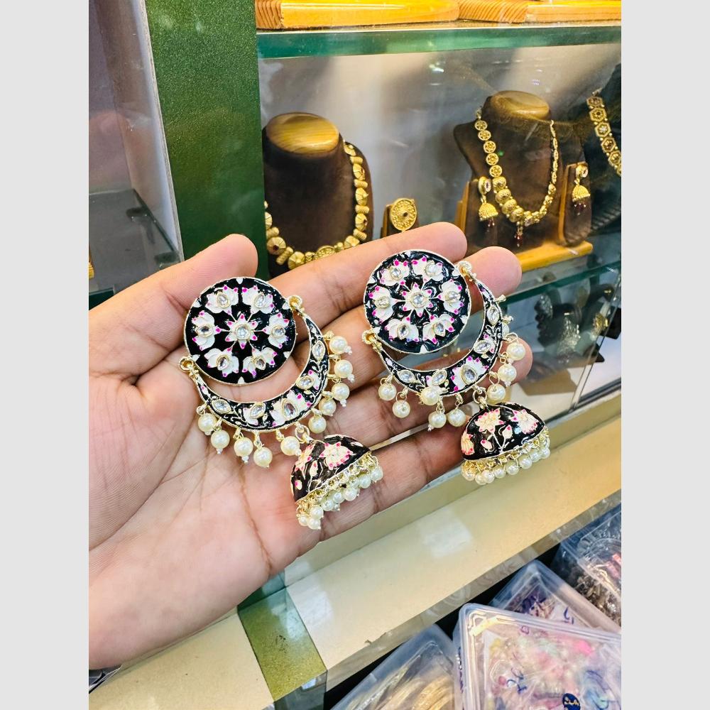 SNERA Meenakari Jhumki Earrings – Handcrafted Ethnic Style