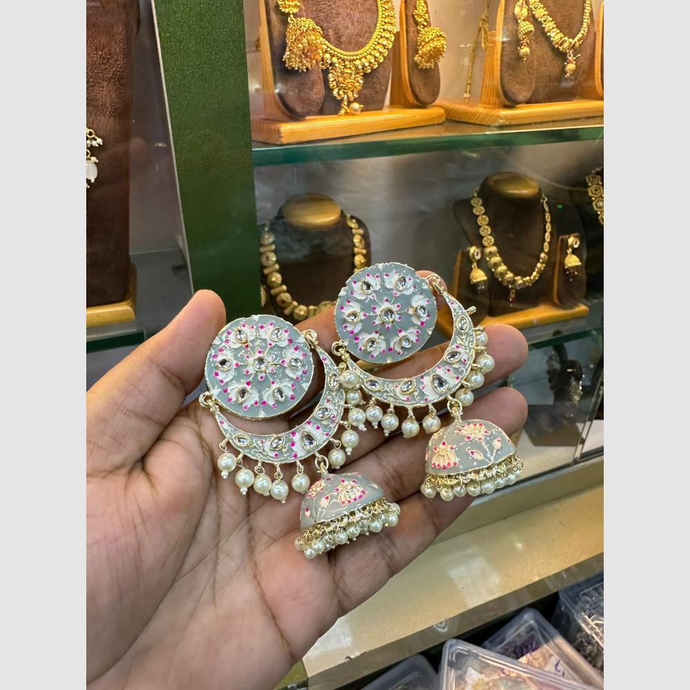SNERA Meenakari Jhumki Earrings – Handcrafted Ethnic Style