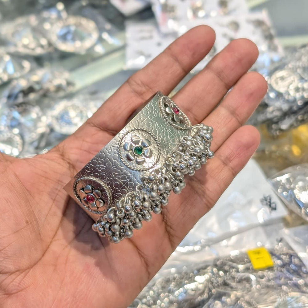 SNERA Oxidised Plated Elegant Pota Stone Bracelet