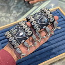 Snera Oxidised Plated Shell-Inspired And Mirror Accents Charm Bracelet