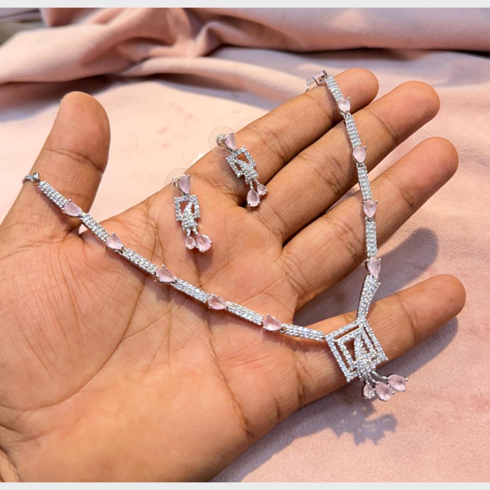 SNERA Graceful American Diamond Necklace Set