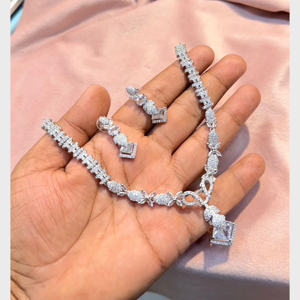 SNERA Graceful American Diamond Necklace Set