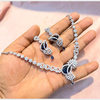 SNERA Graceful American Diamond Necklace Set