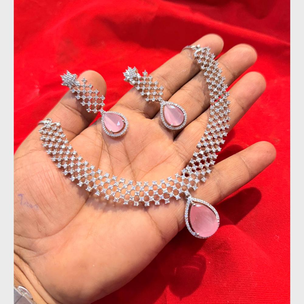 SNERA Graceful American Diamond Necklace Set