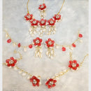 SNERA Elegant Floral Jewellery With Shell Combo Set