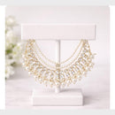 SNERA Trendy Kundan Stone Beads And Pearl Kaanchain