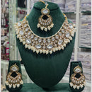 SNERA Kundan Stone And Beads Elegant Necklace Set
