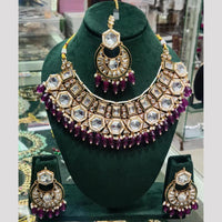 SNERA Kundan Stone And Beads Elegant Necklace Set