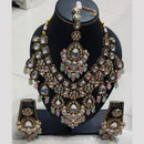 SNERA Kundan Stone And Beads Elegant Necklace Set