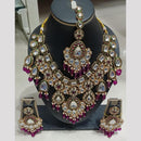 SNERA Kundan Stone And Beads Elegant Necklace Set