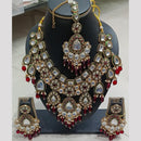 SNERA Kundan Stone And Beads Elegant Necklace Set
