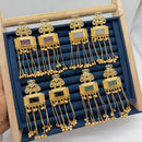 SNERA Graceful Pota Stone And Pearl Kashmiri Dangler Earrings