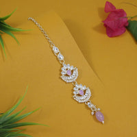 SNERA Wedding Special Kundan Stone And Pearl Maangtikka