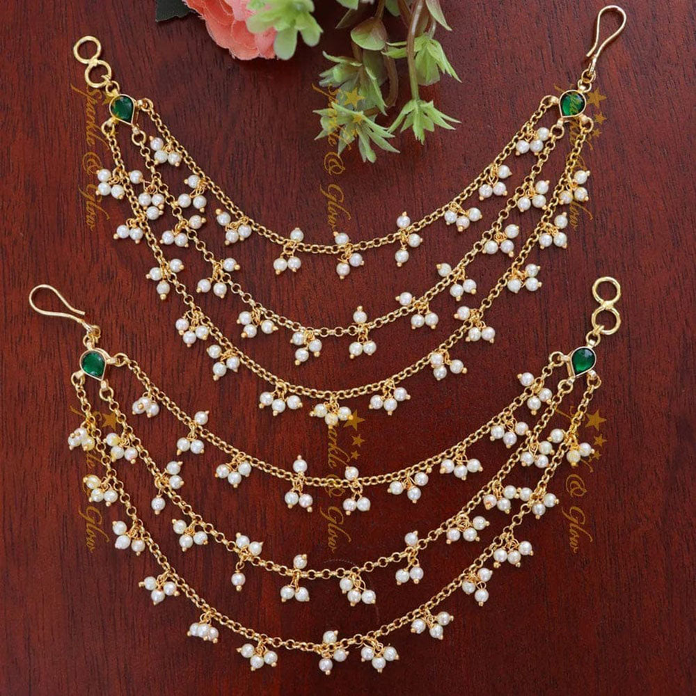SNERA Fancy Kundan Pearl And Beads Kanchain for Festive Look