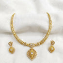 SNERA Traditional Gold Plated Austrian Stone Designer Necklace Set with Earrings