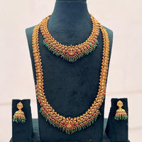SNERA Graceful Pota Stone And Pearl Temple Double Necklace Set