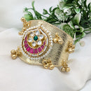 SNERA Kundan Stone And Pearl Ghungroo Designer Bracelet for Women