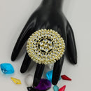 SNERA Kundan & Pearl Designer Ring