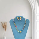 SNERA Pastel Beads Designer Necklace Set With Earrings