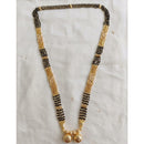 SNERA Gold Plated Black Beads Long Mangalsutra