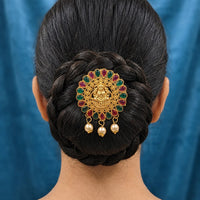 SNERA Traditional Temple Design Hair Accessory With Pearls