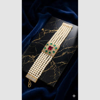 SNERA Elegant Crystal Stone  And Pearl Adjustable Bracelet for Women