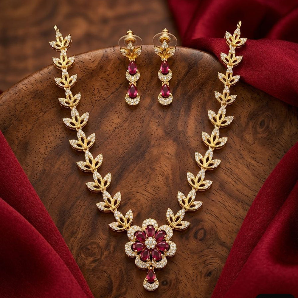 SNERA Sparkling Crytsal Stone Necklace Set 