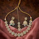 SNERA Elegant Crystal Stone And Pearl Necklace Set Women