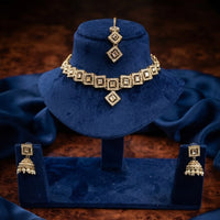 SNERA Elegant Crystal Stone And Pearl Necklace Set Women